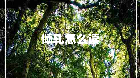 傾軋怎么讀