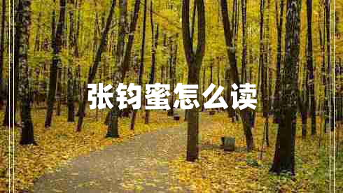 張鈞蜜怎么讀