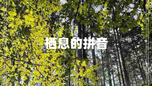 棲息的拼音