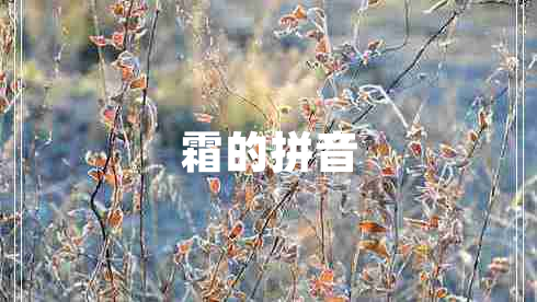 霜的拼音