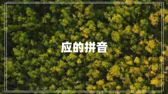 應的拼音