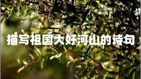 描寫(xiě)祖國大好河山的詩(shī)句