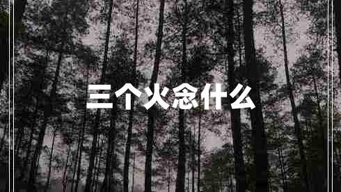 三個(gè)火念什么