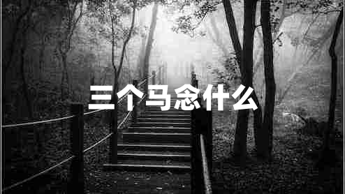 三個(gè)馬念什么