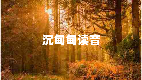 沉甸甸讀音