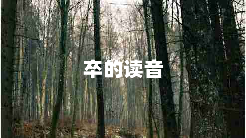 卒的讀音