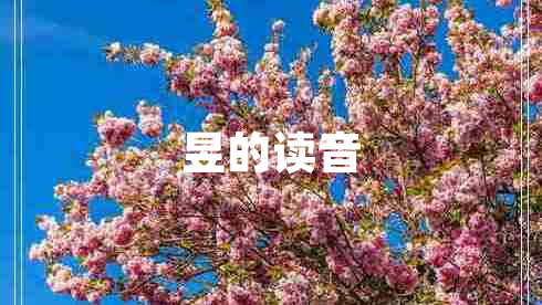 昱的讀音