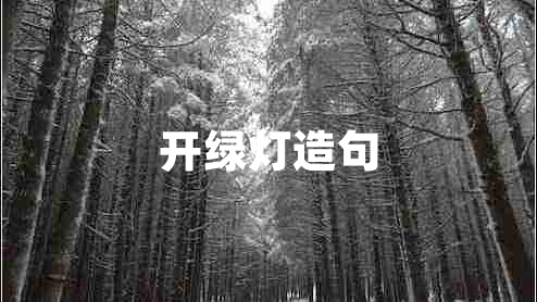 開(kāi)綠燈造句