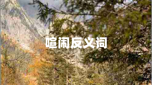喧鬧反義詞