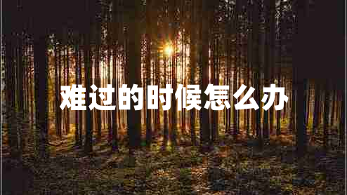 難過(guò)的時(shí)候怎么辦