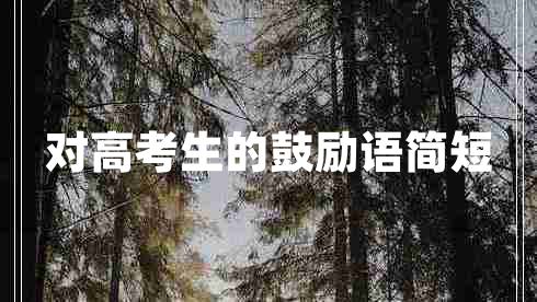對高考生的鼓勵(lì)語簡短