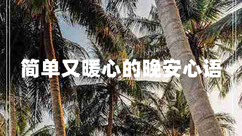簡(jiǎn)單又暖心的晚安心語(yǔ)