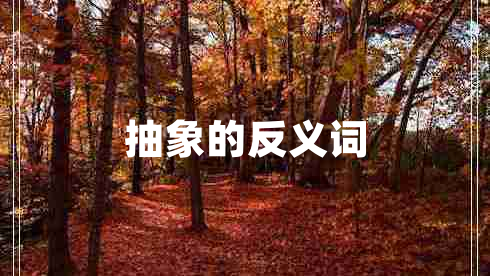 抽象的反義詞