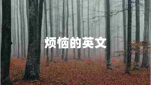 煩惱的英文