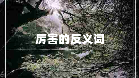 厲害的反義詞