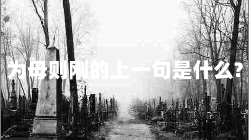為母則剛的上一句是什么?