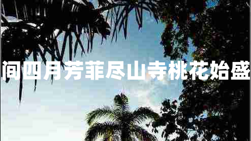 人間四月芳菲盡山寺桃花始盛開(kāi)