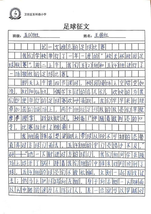 校園足球為主題的作文