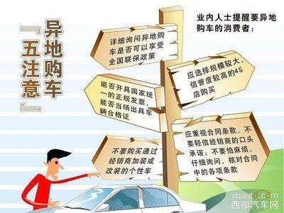 買(mǎi)車(chē),跨地區,注意事項