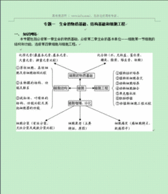 細(xì)胞的物質(zhì)基礎(chǔ)知識網(wǎng)絡(luò)