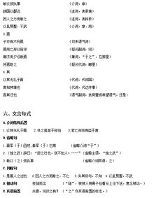 高一語(yǔ)文文言文基礎知識試題及答案