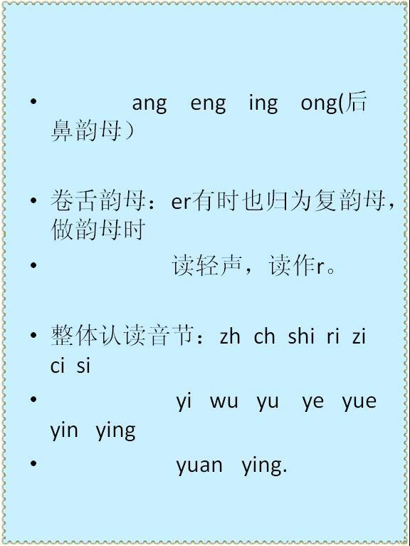 漢語(yǔ)拼音基礎知識大全