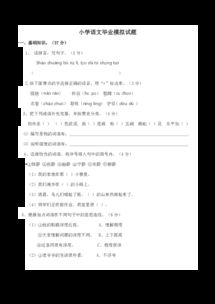 基礎知識,試卷,小學(xué)畢業(yè),語(yǔ)文