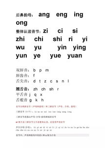人教版語(yǔ)文拼音基礎知識