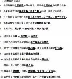 初中化學(xué)基礎知識小卷八級下